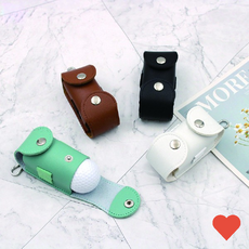 골프 용품 국내 가죽 파우치 골프볼 주머니 2구, 골프공파우치 화이트, 골프공파우치 화이트