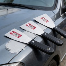 고무 손잡이 퍼티 나이프 퍼티 긁기 석고 작업 벽 페인팅 자동차 수리 청소 스크레이퍼 벽돌공 페인팅 바베, 03 2.5inch