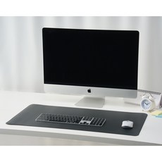 할로마인 데스크매트 장패드 가죽 책상매트, 블랙