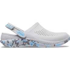 【Crocs】Common Light Ride 360 Marbled Clog 淺灰色（207634_0ZU）, M8W10, 淺灰