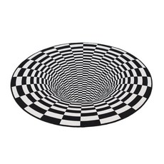 엠제이플래닛 홀인 3D 입체 착시매트(80cm) 거실강아지매트