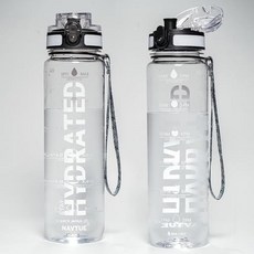 NAVTUE 캐리어 백이 있는 물병 946.4ml(32온스) 스포츠 넓은 입구 동기 부여 및 누출 방지 음료 병 BPA 프리 트라이탄 체육관 피트니스 야외용 휴대용 스트, 946.4ml(32온스) 투명