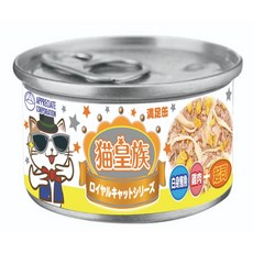 貓皇族 滿足罐 白身鮪魚 雞肉 鮭魚 吻仔魚 起司, 1個, 貓皇族滿足缶170g-鮪+雞+起司*24