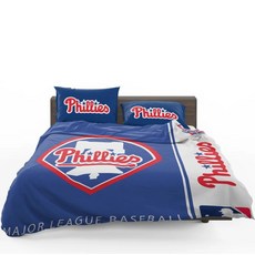 MLB 필라델피아 필리스 이불 배게 커버 세트 - 싱글 더블 사이즈 Philadelphia Phillies, 포함