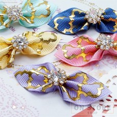 [ON디자인] 리본2 색상임의 애견미용