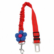 차량용 강아지안전벨트 고탄력 튼튼한 애견차안전벨트 강아지가슴줄, 레드, 30-50센티미터