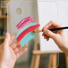 리치점빵 투명 아크릴 미술용 사각플레이트(20x30cm) 물감 학원