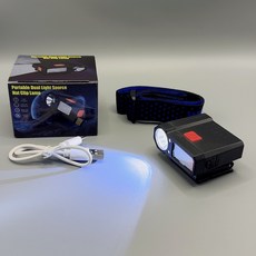 可充電雙光源帽夾燈 智慧感應 續航8小時以上, 可感應黑色強光續航8小時以上, 1個
