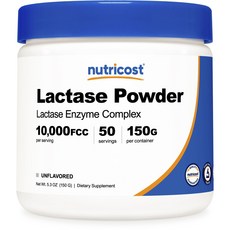 nutricost 乳糖酵素粉 10000fcc, 1瓶, 150g