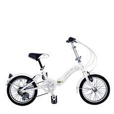 BIKEONE L1 SHIMANO 16吋6速摺疊兒童腳踏車 超輕便好攜好摺 節省空間 攜帶方便小折自行車, 白, 1個, 16吋