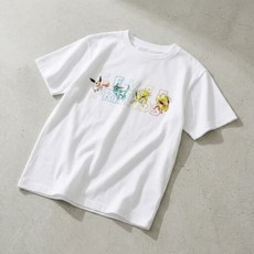 유니클로 키즈 포켓몬 UT 그래픽 반팔 티셔츠 화이트