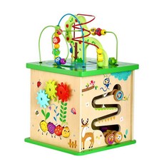 [아페페] 원목 비즈 서클 도형맞추기 액티비티 큐브 어린이집교구 KR7513 비즈서클 원목장난감