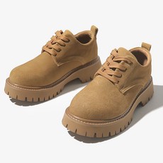 슬로우스텝 남자구두 키높이 스웨이드 더비슈즈 워커 안전화 볼드스텝 베이지 SP2507