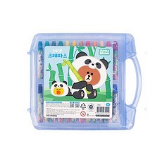 라인프렌즈 정글브라운 크레파스 블루, 1개, 24색