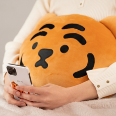 무직타이거 뚱랑이 페이스 모찌 쿠션, 적호