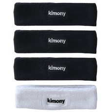 kimony 頭帶 30號 黑色 3入+白色 1入