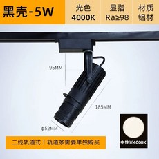 스포트라이트 조명 5W 레일 실장 핀조명 쉘 카페 천장 그림 블랙 표면 전시, G. 블랙 5W 4000K