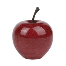 사과문진 스톤오브제 인테리어 대리석과일 용품 독서 스몰-오프화이트-5cm A, 라지-블랙-7cm B