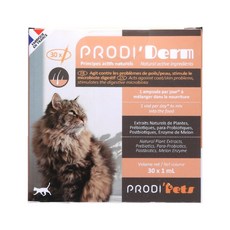 達達寵物 法國普洛迪安瓶 PRODI' Pets 犬貓益生菌(情緒穩定/皮毛護理/腸胃道保健/關節肌肉保健), 1個, 皮毛護理益生菌-貓用
