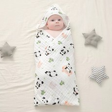 嬰兒紗布包巾 - 柔軟舒適 純棉材質 - 新生兒適用