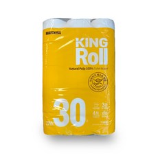 마자킹 킹롤 3겹 화장지 27M, 30롤, 1개