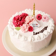 어버이날 카네이션 케익만들기 떡반죽 케이크 장식 촉감놀이 1호 DIY키트, 카네이션케이크 1호