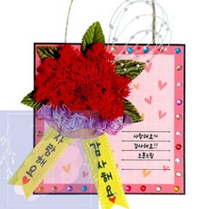 GS 스칸디아모스 카네이션 엽서걸이 만들기 스칸디아모스카네이션, 1개