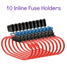 10개 미니 방수 퓨즈 박스 블레이드 타입 인라인 퓨즈 풀러 도구 14AWG (5A 30A 자동차 오토바이용) 2025, 10Pcs 14AWG, 02 10Pcs 14AWG