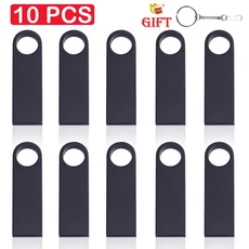 10개세트 USB 플래시 드라이브 128GB 도매 메모리 스틱 64GB 맞춤형 로고 펜 독창적인 선물용, 04 2GB, 05 검정색