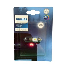 PHILIPS LED-Fest 30mm Ultinon Pro3000 車內燈泡，酷白光，提升車內照明，節能省電, 1個, 國產(日本車全車系