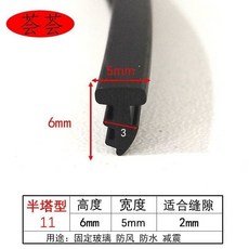 門窗密封條 玻璃壓條, 1個, 半塔型-11 十米價