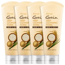 ASOME 곡물세안 딥 폼 클렌징, 220ml, 4개