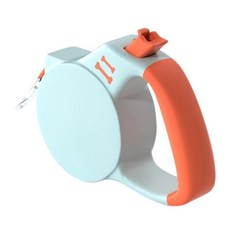 개폐식 가죽끈 중형 대형 자동 견인 로프 벨트 애완 동물, 1개, 2. 하늘색