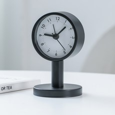 DIU 簡約桌面時鐘初中學生兒童專用擺件表高顏值大聲定時鬧鐘, BWS2105A矮款黑色:如圖