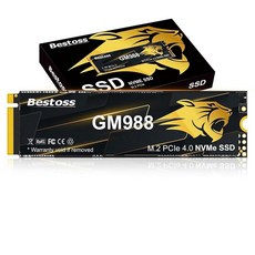 M.2 2280 NVMe SSD 2TB PCIe 4세대 최대 7300MB/s SLC 캐시 및 HMB, 4TB-GM988