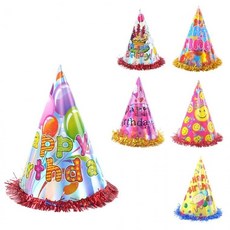 홀로그램생일고깔모자(일반) 파티모자 생일파티 생일, 1개, 스마일