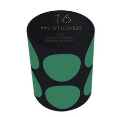 폭25mm 원형 롤 마이스티커 다크그린 라벨 스티커 sky458tn, 1개, 1개입, 단일