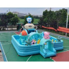 초대형 에어바운스 트램폴린 슬라이드 오락광장만들기 장난감 성 동물조형물, 마룬 10X8 언더워터 월드 평방미터당 가격, 1개