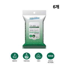 닥터아토 심플리 브리드 콧물전용티슈 휴대형 60평량, 60g, 20매, 6개