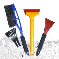 차량용 눈제거기 성에제거기 자동차눈정리 캠핑, 빗자루형(블루), 1개