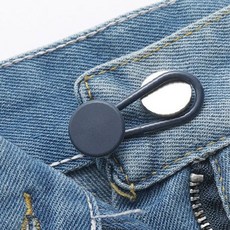 바지 허리 조절 고리 단추 연결 벨트 늘림 확장 금속 고리 의류 수선 용품 간편, 1개, 인디핑크_대형