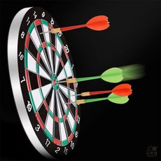 [든해랩] 실내레크리에이션 런웨이브 다트세트, LW-9인치 다트판+일반핀2개세트