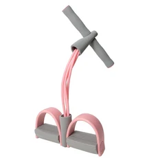 복부허리팔다리 스트레칭 슬리밍 훈련을 위한 다기능 텐션 로프 6튜브 탄성 요가 페달 풀러 저항 밴드 천연 라텍스 피트니스 장비, Pink, 05 Pink