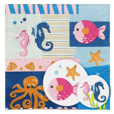 [꼬메빔보] #비누클레이 냅킨아트 데코비누(4인), 바다이야기