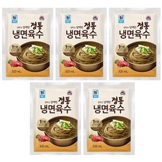 사조 대림 정통 냉면육수 320g x 5개 / 소고기맛 냉면육수, 1개, 1.6L