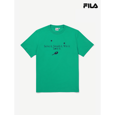 휠라 공식 tennis 레터링 반팔티셔츠 FE2RSF5111X GRN