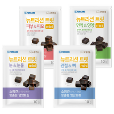 강아지 영양제 미니 뉴트리션트릿 미니 10g 영양제 모음 강아지 눈 영양제 강아지 관절영양제 강아지 피부영양제 강아지 면역 영양제 4개, 눈물개선/눈건강, 10정