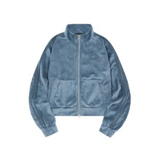 매장정품 오드스튜디오 ODDSTUDIO 벨루어 스포티 트랙 크롭 집업 - INDIE BLUE OO3FFJP101BL 126261