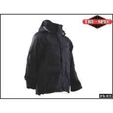 TRU-SPEC 執法者防水風衣 含內裡 黑色 大衣勤務風衣防寒外套雨衣, 1個, L
