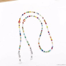 桃園出貨 國潮徐璐同款設計師紅色愛心仿水晶串珠耳機眼鏡鏈口罩防丟掛繩鏈, 徐璐同款兩條更划算